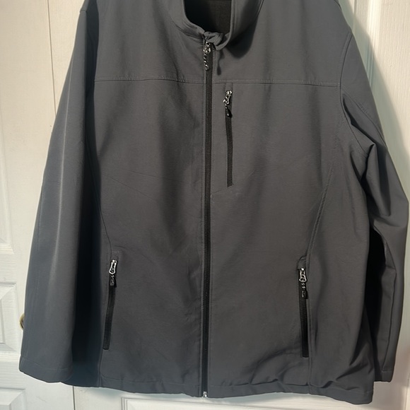 SWISS TECH MEN DARK GRAY SOFT SHELL FLEECE LINED JACKET IN SIZE 2XL - Picture 2 of 7